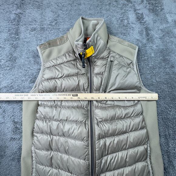 Parajumpers Xavier Gilet Warm Up Puffer Vest Mens M Beige PJS Anchorage Nylon - Picture 9 of 10
